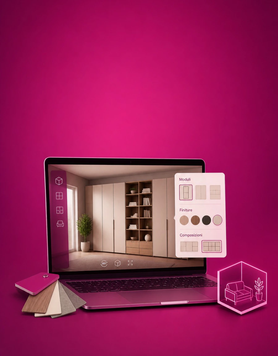 Planner per arredamento con composizione dell'ambiente